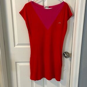 Lacoste Red and Pink Mini Dress, size EU 34 (size small)